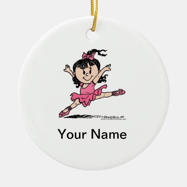 Future Ballerina - Female Ceramic Ornament (Front)