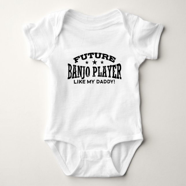 Future Banjo Player Baby Bodysuit (Front)