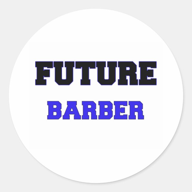Future Barber Classic Round Sticker (Front)