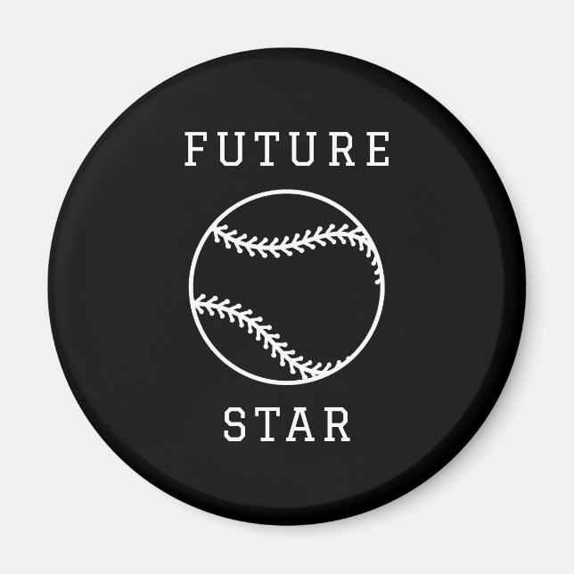 Future Baseball Star Custom Black Magnet (Front)
