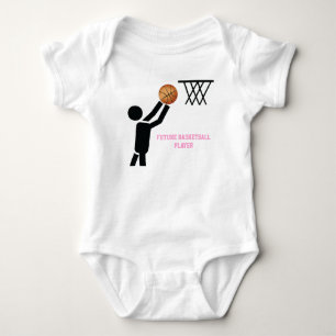 Future basketball player with ball custom baby bodysuit