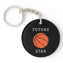 Future Basketball Star Black Acrylic Keychain