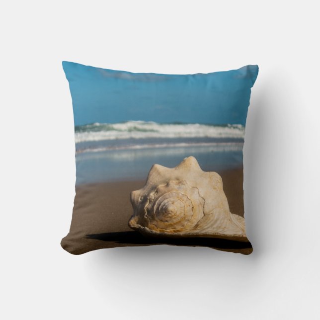 Future Beach Throw Pillow (Front)