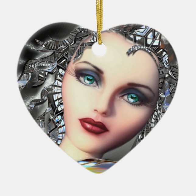 Future Beauty Ceramic Ornament (Front)