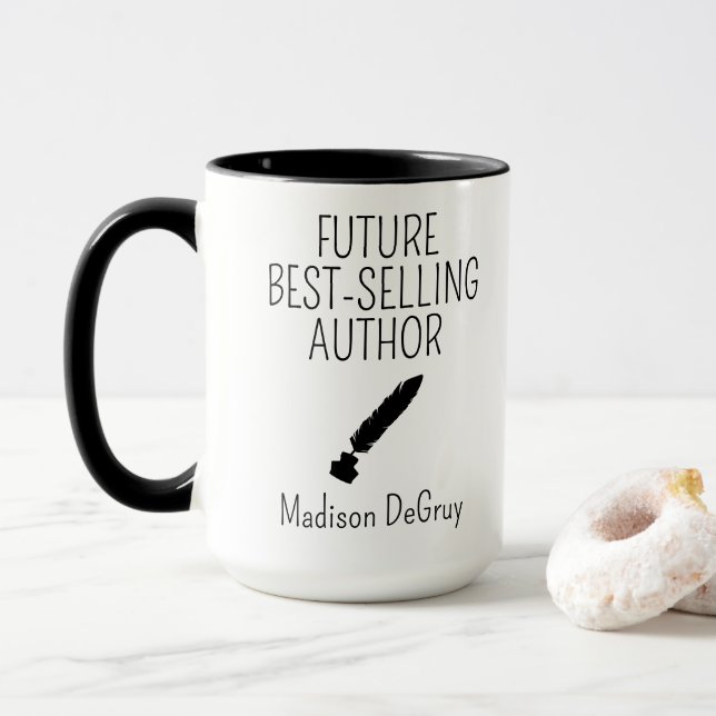 Future Best Selling Author Gift For New Author Mug (With Donut)