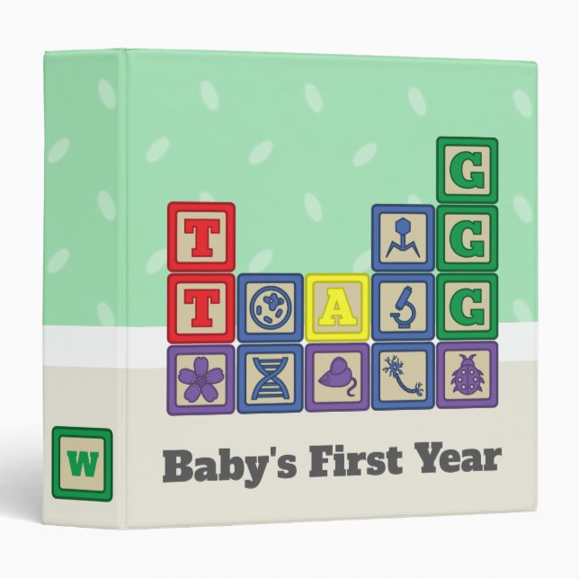 Future Biologist's Blocks 3-Ring Binder (Front/Spine)