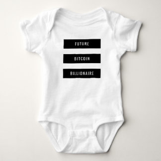 Future Bitcoin Billionaire Baby Block Design Bodysuit