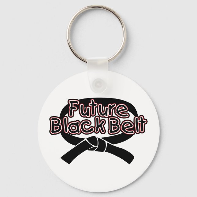 Future Black Belt  (red) Keychain (Front)