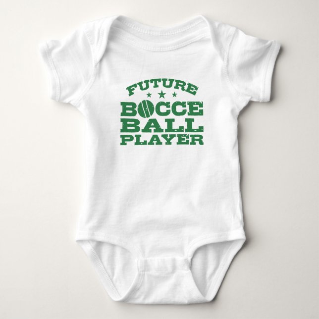 Future Bocce Ball Player Baby Bodysuit (Front)