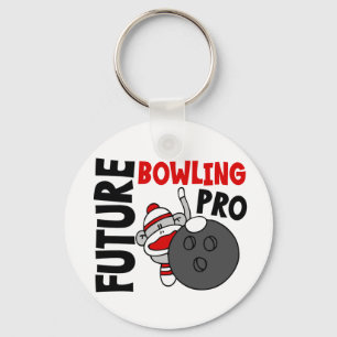 Future Bowling Pro Sock Monkey Keychain