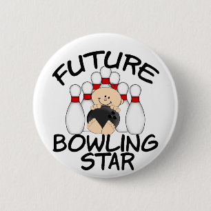 Future Bowling Star 2 Inch Round Button