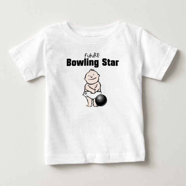 Future Bowling Star Baby Boy T-shirts (Front)
