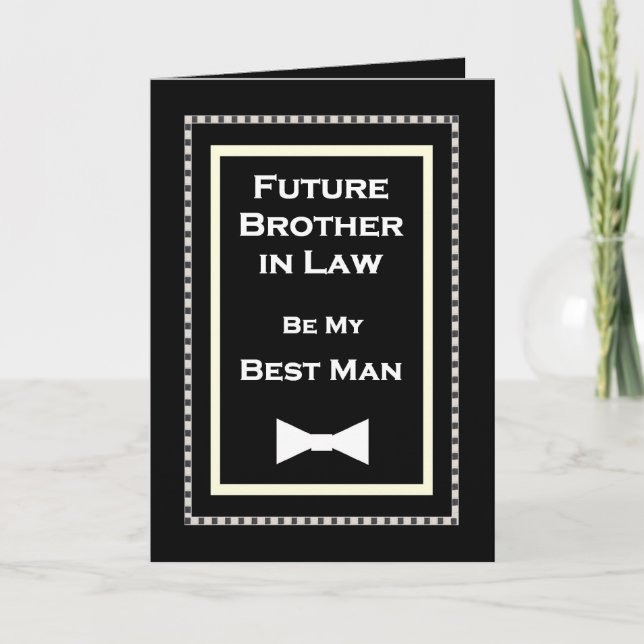 Future Brother-in-Law Best Man Wedding Invitation (Front)