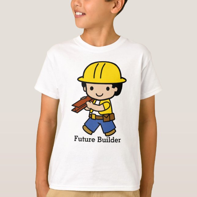 Future Builder in Yellow Hard Hat T-Shirt (Front)