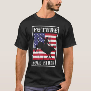 Future Bull Rider American Rodeo Patriotic Usa Bul T-Shirt