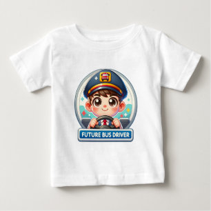 Future Bus Driver Kids T-Shirt - Adorable Cartoon 