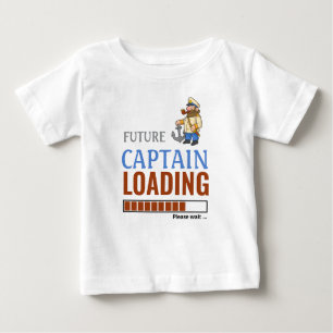 Future Captain Loading Cute Funny Personalized Boy Baby T-Shirt