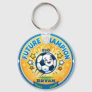 Future Champion Soccer Young Name & Player Number Keychain