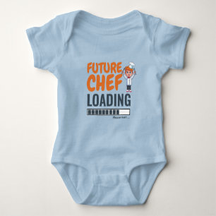 Future Chef Loading Blue Funny Make Your Own Boy Baby Bodysuit