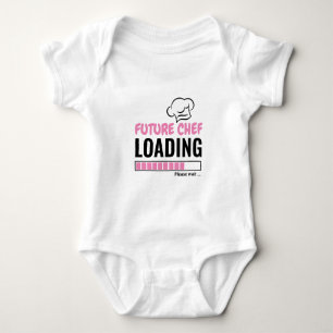 Future Chef Loading Cute Funny Personalized Unisex Baby Bodysuit