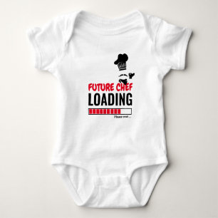 Future Chef Loading Stylish Funny Personalized Boy Baby Bodysuit