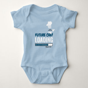 Future Chef Loading Trendy Funny Personalized Boy Baby Bodysuit