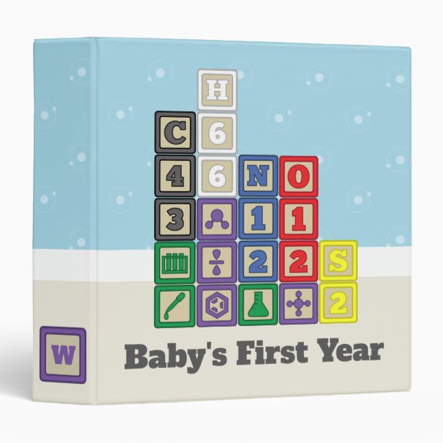 Future Chemist's Blocks 3-Ring Binder (Front/Spine)