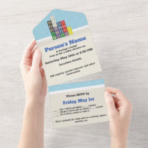 Future Chemist's Blocks All-in-One Invitation