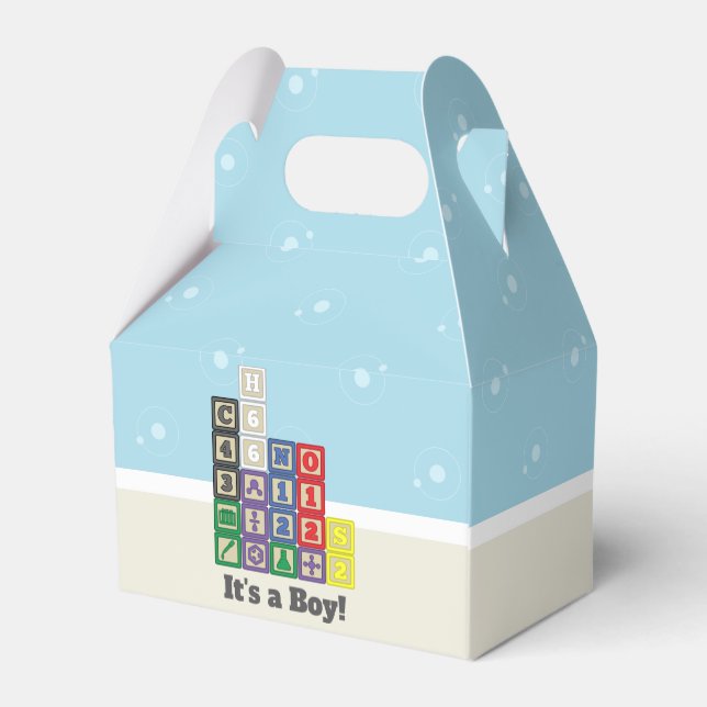Future Chemist's Blocks Baby Shower Favour Box (Back Side)