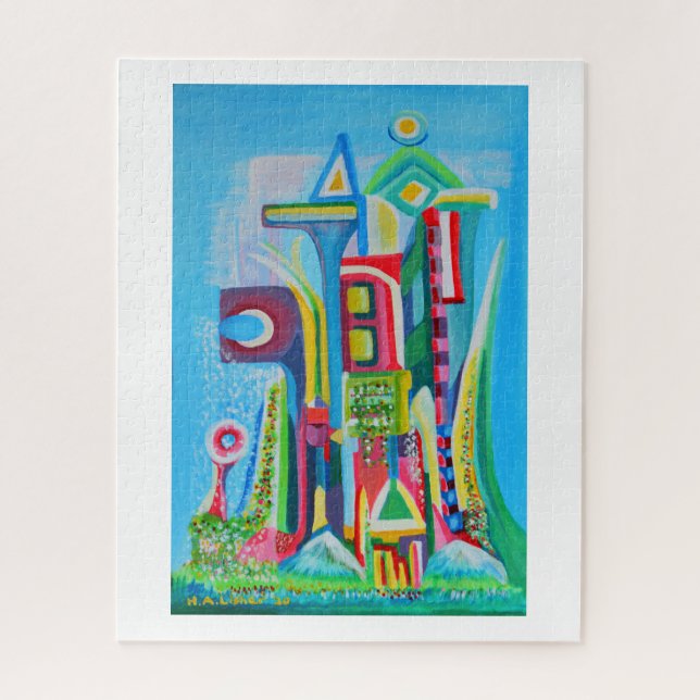 Future city art jigsaw puzzle (Vertical)