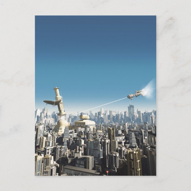 Future City - Falling Tower Postcard (Front)