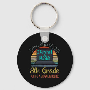 Future Cl Of 2025 I Survived 8th Grade Graduation Keychain