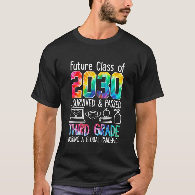 Future Class 2030 Third Grade Teacher Back To Scho T-Shirt (Front)