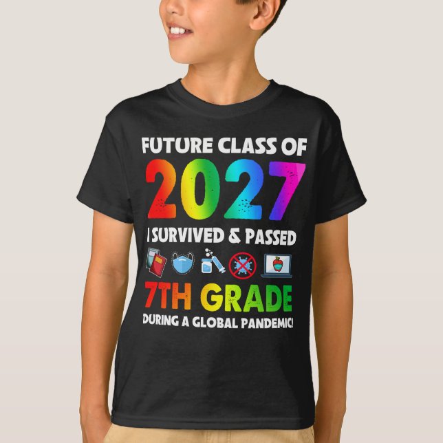Future Class Of 2027 7th Grade Team Back To School T-Shirt (Front)