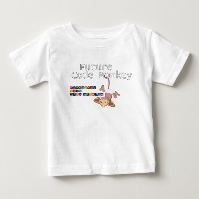 Future Code Monkey Baby T-Shirt (Front)