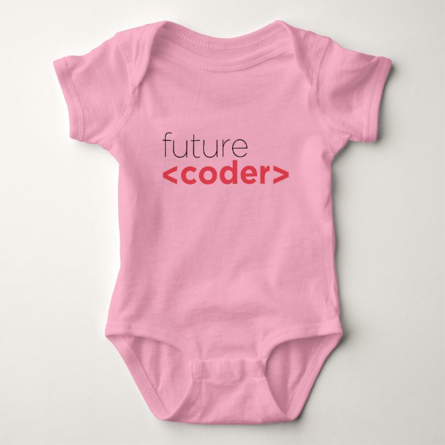 Future <coder> Onsie Baby Bodysuit (Front)
