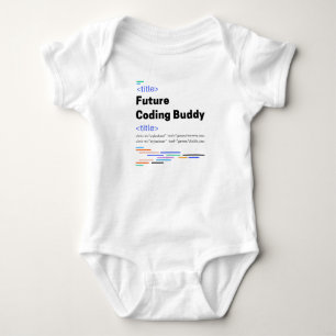 Future Coding Buddy Cute Developer Baby Bodysuit