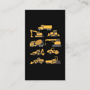 Future Construction Excavator operator Vehicles Business Card