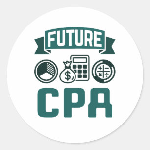 Future CPA Accounting Graduation Classic Round Sticker