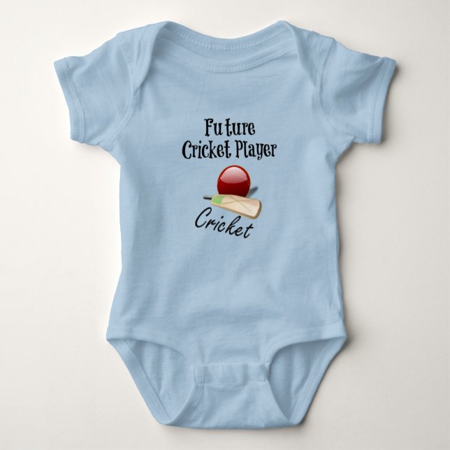 Future Cricket Player Baby Bodysuit (Front)