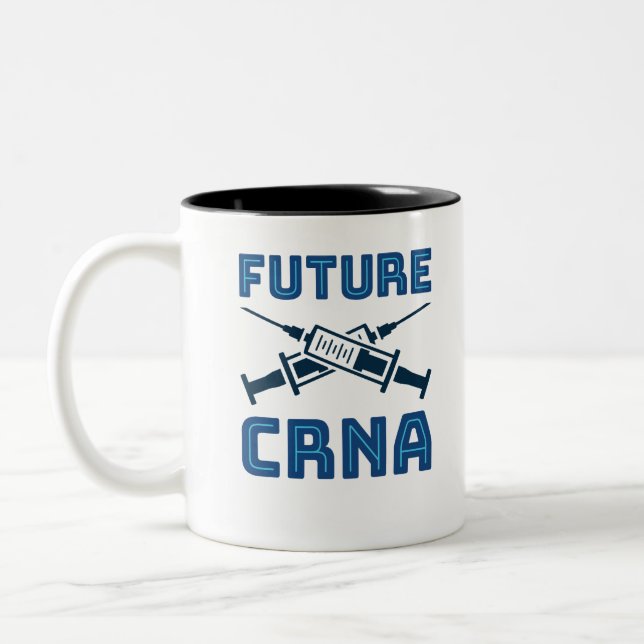 Future CRNA Nurse Anesthetist Two-Tone Coffee Mug (Left)