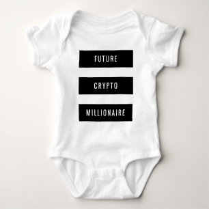 Future Crypto Millionaire Baby Block Design Bodysuit