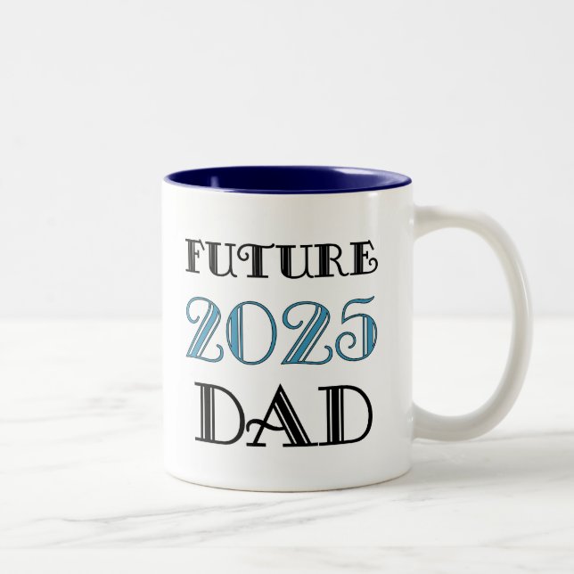 Future Dad 2025 Two-Tone Coffee Mug (Right)