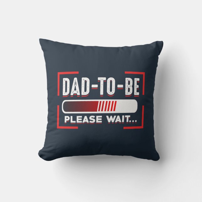 Future Dad Pregnancy Announcement Keepsake Gag Throw Pillow (Front)