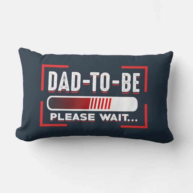 Future Dad Pregnancy Announcement Keepsake Lumbar Pillow (Front)