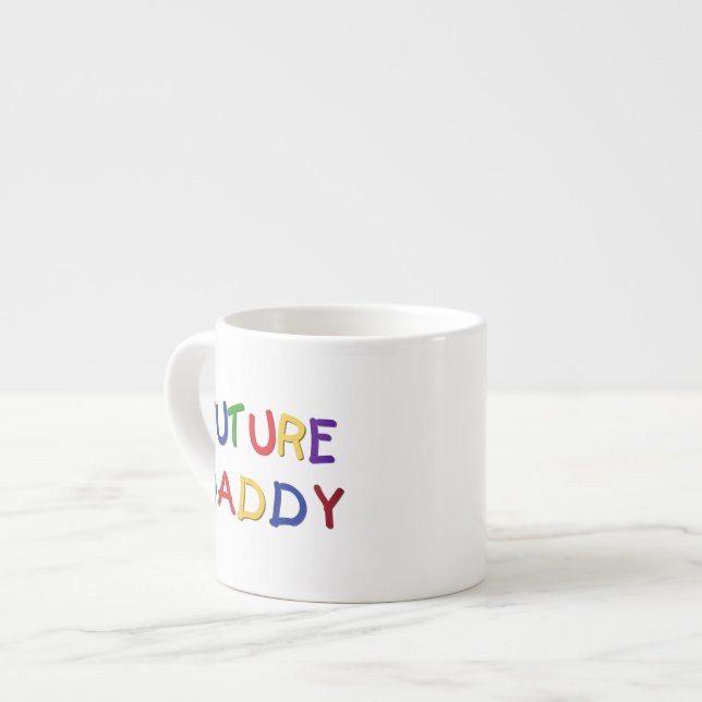 Future Daddy Primary Colours T-shirts and Gifts Espresso Cup (Front Left)