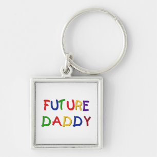 Future Daddy Primary Colours T-shirts and Gifts Keychain