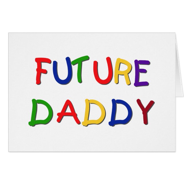 Future Daddy Primary Colours Tshirts and Gifts (Front Horizontal)