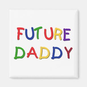 Future Daddy Primary Colours Tshirts and Gifts Magnet