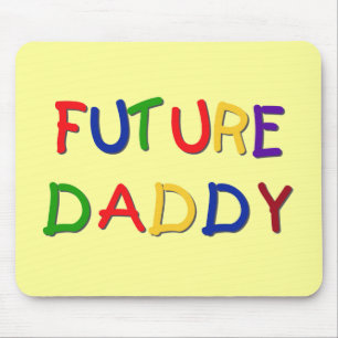 Future Daddy Primary Colours Tshirts and Gifts Mouse Pad